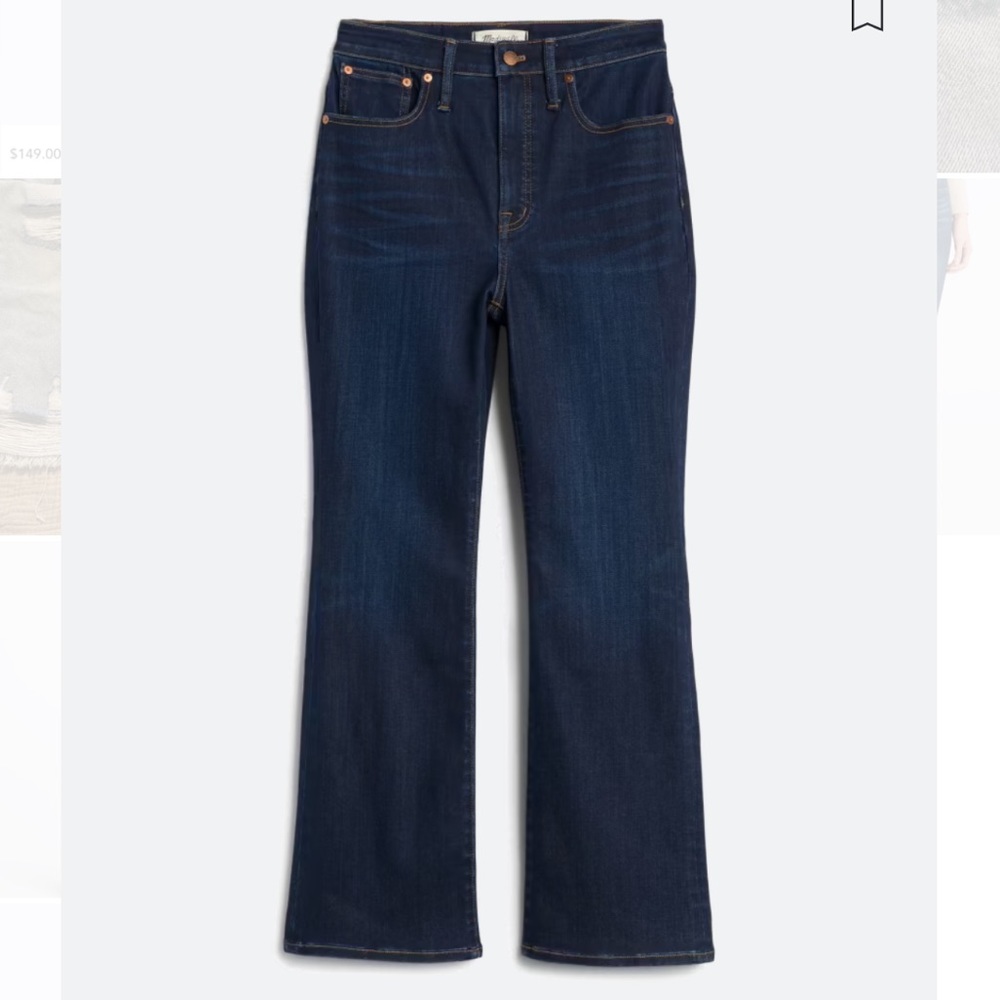 EUC Madewell Cali Demi Boot Curvy Jean Eco Edition